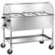 Hot bain-marie display cart with dome. Model: CT1760C - Forcar Multiservice