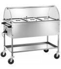 Hot bain-marie display cart with dome. Model: CT1760C