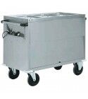 Hot bain-marie cabinet trolley with all-stainless steel structure. Series: CT