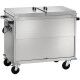 Stainless steel bain-marie cabinet trolley differentiated temperature and lid. Series: CT - Forcar Multiservice