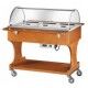 Carrello espositore bagnomaria con cupola in plexiglass. CL2777N - Forcar Multiservice
