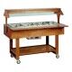 Bain-marie display cart with wooden frame and neon. Model: ELC2828 - Forcar Multiservice