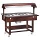 Bain-marie display cart with wooden frame and neon. Model: ELC2828 - Forcar Multiservice