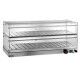 Two-story heated display case, square stainless steel and plexiglass structure - Forcar Multiservice