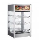 Inox heated display case with 3 shelves . RTR97
