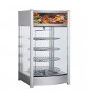 Inox heated display case with 4 rotating round tops. Model: RTR97L2