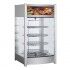 Inox heated display case with 4 rotating round tops. Model: RTR97L2