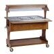Bain-marie display cart with wooden frame. - Forcar Multiservice