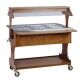Carrello espositore bagnomaria con struttura in legno. CL2774N - Forcar Multiservice