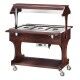 Bain-marie display cart with wooden frame. - Forcar Multiservice