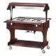 Carrello espositore bagnomaria con struttura in legno. CL2774N - Forcar Multiservice