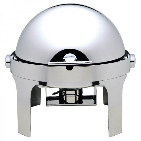 Chafing dish with 180° circular roll top lid. Model: CD6504 - Forcar Multiservice