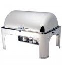 Chafing dish with roll top lid 180°, rectangular. CD6502