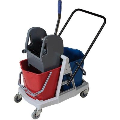 Forcar cleaning trolley with wringer 2 17-liter buckets CA1604E