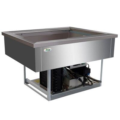 Built-in 2 x GN1/1 VRI211 refrigerated stainless steel tub