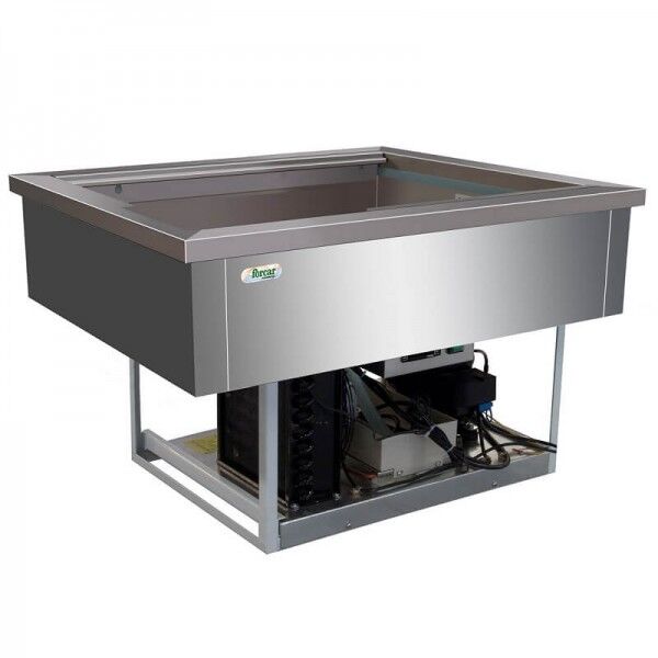 Built-in 2 x GN1/1 VRI211 refrigerated stainless steel tub - Forcar Multiservice