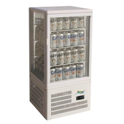 Vetrina espositore refrigerato da banco con 4 lati a vetro. Modello: TCBD68