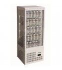 Refrigerated counter display case with 4 sides. Model: TCBD98