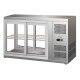 Stainless ventilated refrigerated display case, sliding doors and interior light. Model: HAV91 - Forcar Refrigerated