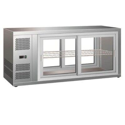 Ventilated refrigerated display cabinet with sliding doors on both sides. Model: HAV111 - Forcar