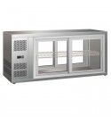 Ventilated refrigerated display case with sliding doors on both sides. Model: HAV111