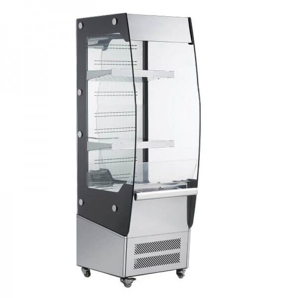 Wall-mounted ventilated refrigerated display case, steel and glass structure. Model: RTS180L - Forcar Refrigerated