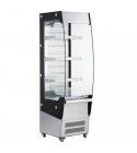 Wall-mounted ventilated refrigerated display case, steel and glass structure. Model: RTS220L