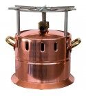 Copper gas flambé stove with stainless steel grill. AV4561