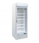 White ventilated freezer cabinet with led light. Model: SNACK420BTG