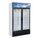 Static refrigeration cabinet with glass door and digital thermometer. Model: SNACK638L2TNG - Forcar Refrigerated