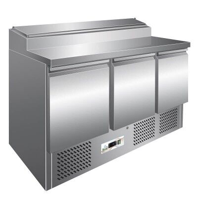 Static stainless steel refrigerated saladette temp. 2° 8°C. GPS300 - Forcar