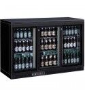 Triple horizontal refrigerated display case for beverages, ventilated refrigeration. Model: BC3PS