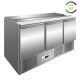 Forcar-Forcold G-S903-FC 3 door positive refrigerated saladette. - Forcar Refrigerated