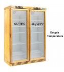 Forcar KL2794 refrigerated static double-temperature wine cellar wooden frame