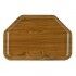 Hexagonal laminate tray, teak color.