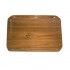 Rectangular laminate tray, teak color.