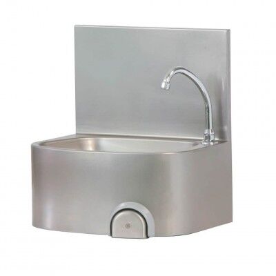 Wall-mounted hand-rinse basin with knee control - Forcar
