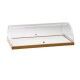 Wood and plexiglass display case accessory for wood and steel carts. - Forcar Multiservice
