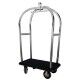 Luggage trolley with carpeted top and coat rack. PV2021 - Forcar Multiservice