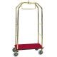 Luggage trolley with carpeted top and coat rack. - Forcar Multiservice