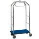Luggage trolley with carpeted top and coat rack. - Forcar Multiservice