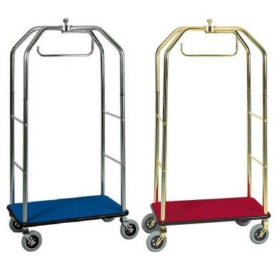 Luggage trolley with carpet top and coat rack - Forcar