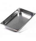 GN1/1 stainless steel perforated bowls.