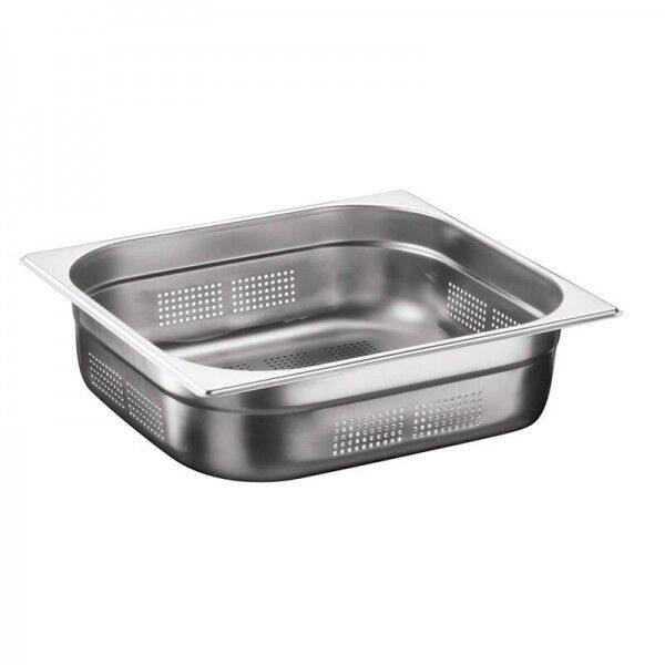 GN2/3 stainless steel perforated bowls. - Forcar Multiservice