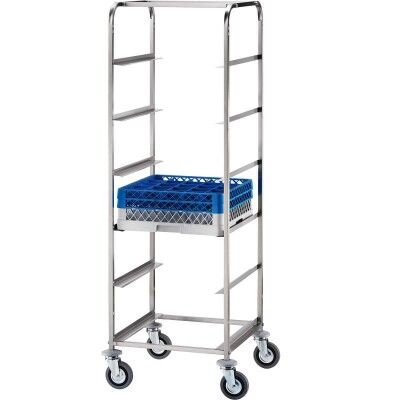 Stainless steel basket trolley for dishwashers - Forcar