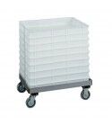 Stainless steel trolley dough box holder 60x40