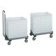 Stainless steel dough cassette trolley 60x40 - Forcar Multiservice