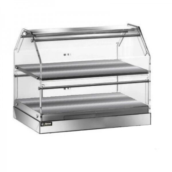 Two-story neutral display case stainless steel frame and plexiglass. VBN4752 - VBN4782 - Forcar Multiservice