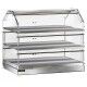 Neutral three-tier display case, stainless steel frame and plexiglass - Forcar Multiservice