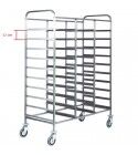 Stainless steel tray trolley for 30 Gastronorm trays. CA1470